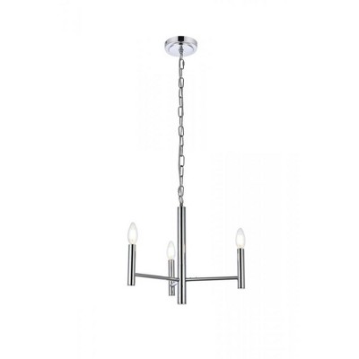 Elegant Lighting Carmella 3 lights pendant in chrome