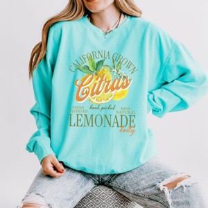 Simply Sage Market California Grown Lemonade  Lightweight Garment Dyed Sweatshirt - 1 of 4