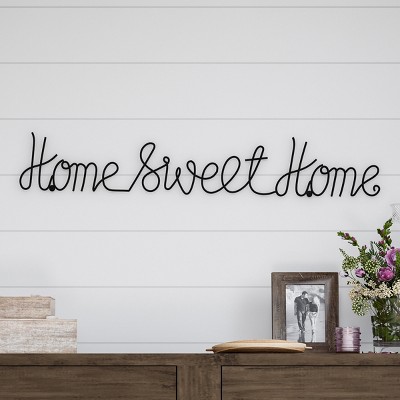 Hasting Home Metal Cursive Cutout Sign-3D Word Art Home Accent Décor