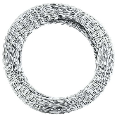 vidaXL Razor Wire Helical Wire Roll Galvanized Steel 196.9'