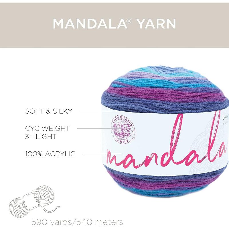 (Pack of 3) Lion Brand Mandala Yarn-Hades, 3 of 6