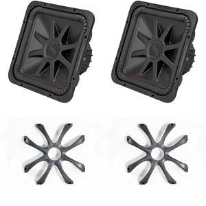 Kicker (2) 45L7R152 L7R 15-Inch (38cm) Subwoofer, Dual Voice Coil, 2-Ohm w/ Cast Aluminum Grill Bundle - 1 of 4