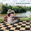 Outdoor Rug Modern Checkered Plaid Rug Waterproof Reversible Plastic Straw Rug for Patio Camping RV Balcony Backyard - 3 of 4