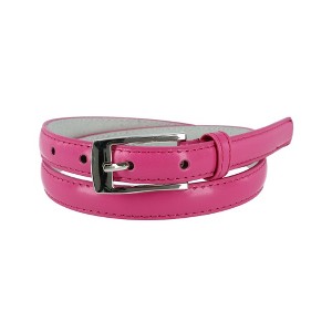 CTM Women's Skinny Leather Dress Belt - 1 of 4