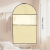 Unique Bargains Dustproof Perspective Garment Bag Beige 3 Pcs - 4 of 4