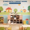 5-Section Classroom Coat Locker, 15 Cubbies with Anti-tip Anchors, Daycare Cubby with 4 Casters, 5 Hooks, 2 Boxes, for Home School Kindergarten - 2 of 4