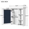 NicBex Wall Mounted Bathroom Storage Cabinet,Medicine Cabinet with Mirror,Wall Cabinet with Soft-Close Hinges,Over the Toilet Storage Cabinet - 3 of 4