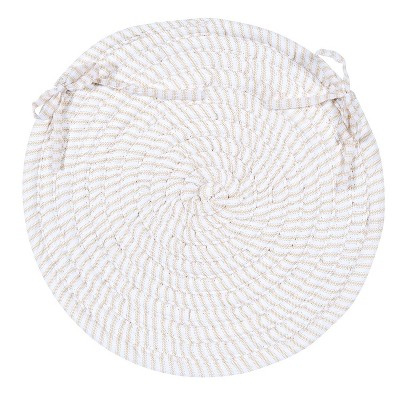 Colonial Mills Ticking Stripe Oval - Canvas Chair Pad Set (4)