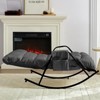 Mjkone Adjustable Widen Rocking Chair,Modern Lounge Nursery with Iron Frame - 4 of 4