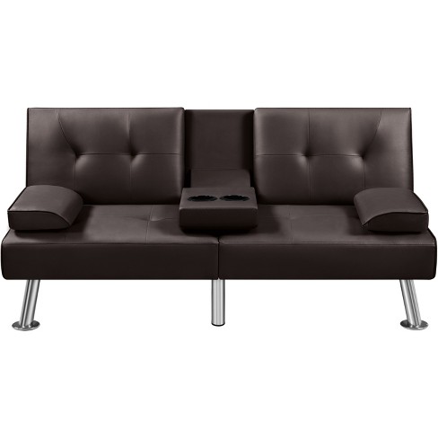 Leather futon sale target