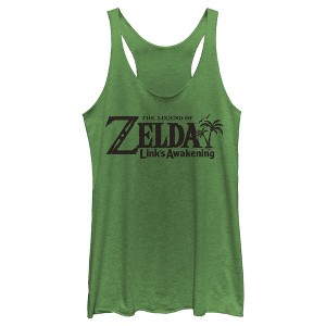 Women's Nintendo Legend of Zelda Link's Awakening Switch Logo Racerback Tank Top - 1 of 3