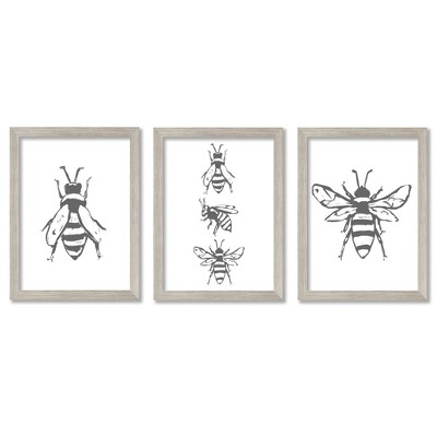 Big Dot Of Happiness Little Bumblebee - Bee Nursery Wall Art And Kitchen  Decor - 7.5 X 10 Inches - Set Of 3 Prints : Target