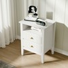 Heynemo Fluted 2 Drawer Dresser, Nightstand with Charging Station, Modern Chest of Drawers, Modern Wood Dresser with Spacious Storage, Tall End Table - 3 of 4