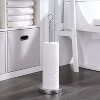 SunnyPoint Elite Heavy Weighted Sturdy Spare Toilet Paper Roll Holder Storage Stand Chrome - 2 of 4