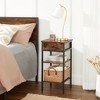 VASAGLE Tall Nightstand, Bedside Table with Drawer and Shelfs, End Table, Telephone Table - 2 of 4