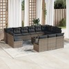 vidaXL Garden Sofa Set Grey - 2 of 4
