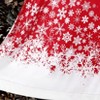 Christmas Window Curtains for Living Room, Set of 2 Red Polyester Velvet Curtain, Snowflake & Christmas Tree Pattern, for Bedroom, Bathroom - 4 of 4