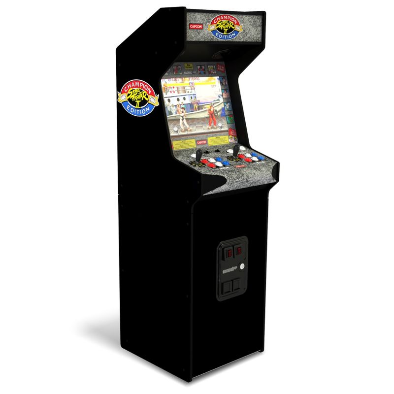 Arcade1Up Street Fighter II CE HS-5 Deluxe Arcade Machine, Compact 5' Tall Stand-Up Cabinet with 14 Classic Games and 17" BOE screen, 1 of 8