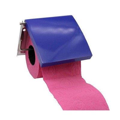 Evideco French Home Goods Sleek Wall-Mounted Toilet Paper Holder with Cover - Stylish Bathroom Tissue Dispenser