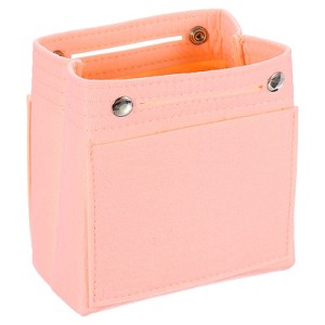 Unique Bargains Portable Makeup Bags and Organizers Encrypted Felt Purse Insert 6.7 x 3.9 x 6.3 Inch - 1 of 4