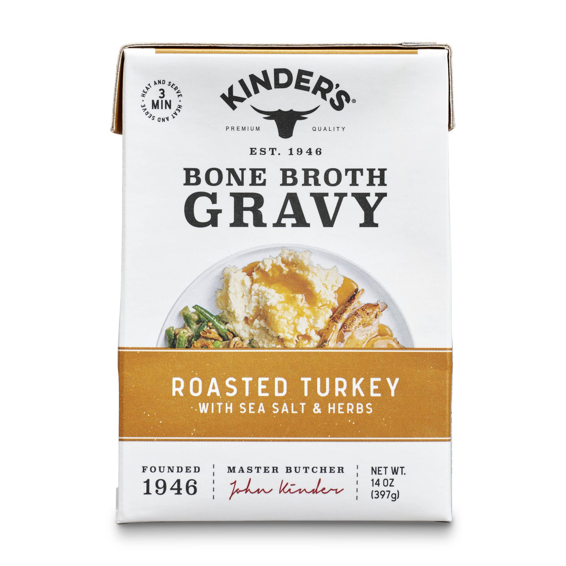 Kinder's Turkey Bone Broth Liquid Gravy - 14oz