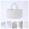 REGALWOVEN Woven Handcrafted Odorless Cotton Rope Storage Basket with Hanldes 2 Pcs - 3 of 4