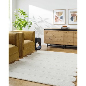 Hauteloom Tayte White Abstract Area Rug - 1 of 4