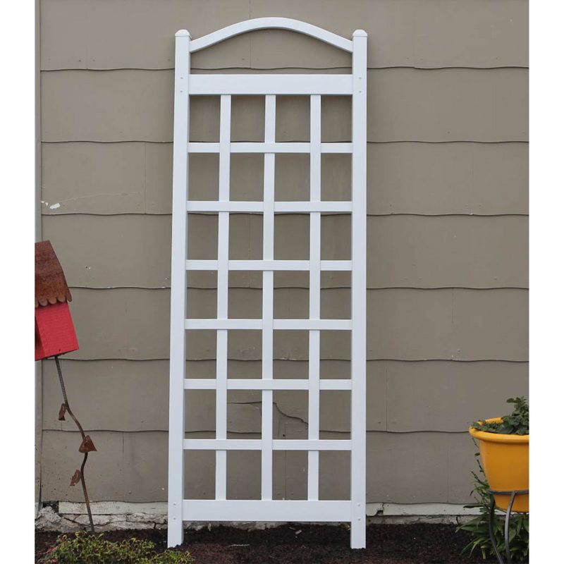 Dura-Trel Cambridge 28 by 75 Inch Indoor Outdoor Garden Trellis Plant Support for Vines and Climbing Plants, Flowers, and Vegetables, White, 2 of 7