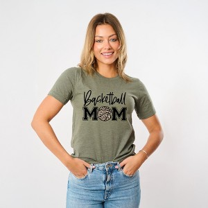 Simply Sage Market Women's Basketball Mom Colorful Black Short Sleeve Graphic Tee - 1 of 3
