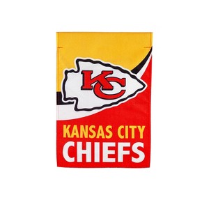 Evergreen Flag, DS New Burlap, Garden, Kansas City Chiefs - 1 of 4