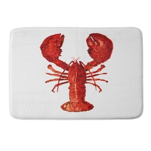 Deny Designs Artume Studio Watercolor Lobster Memory Foam Bath Mat Red - 1 of 4