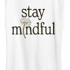 Women's - Instant Message - Stay Mindful Flower Short Sleeve Graphic T-Shirt - 2 of 4