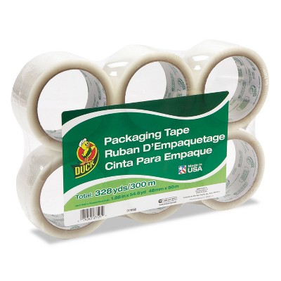 Duck Commercial Grade Packaging Tape 2" x 22 1.88" x 55 yds Clear 3" Core 6/Pack 240053