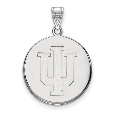 Black Bow Jewelry 14k White Gold Indiana Hoosiers NCAA Large Pendant