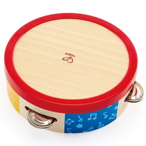 Hape: Tap-Along Tambourine - Wooden Hand Drum & Shaker Toy, Tap & Shake, 1+ - 1 of 4