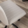 PAGED Adjustable Height Office Chair, Modern Swivel Vanity Chair with Wheels and Metal Base, Armless Computer Chair for Office - 3 of 4