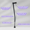 Luupatchy Heavy Duty Walking Cane - Travel/Hiking Ready, Adjustable, Stylish, Ultimate Comfort & Stability for Seniors, Men, Women - 2 of 4