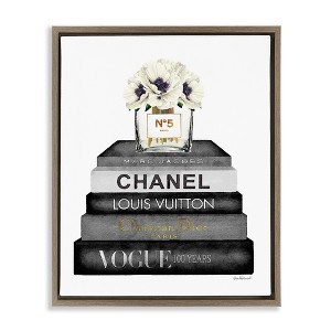 Stupell Industries Monochrome Fashion Designer Bookstack, 25" x 31" - 1 of 4