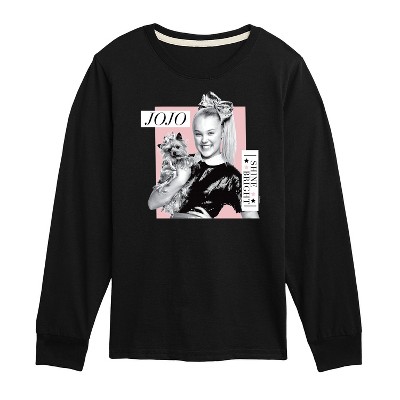 JoJo Siwa Shine Bright Long Sleeve Graphic T-Shirt - Black - 2T