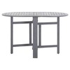 vidaXL Patio Table Gray 47.2 in.x27.6 in.x29.1 in. Solid Acacia Wood - 2 of 4