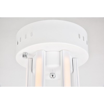 White Aluminum LED Flush Mount Light Fixture