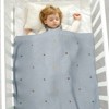 MyKids-USA Hot Selling Knitted Solid Color Baby Blanket With Hand-Embroidered Pom Poms: Spring/Summer Collection - 2 of 3