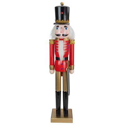 Northlight 36" Red and Gold Christmas Soldier Nutcracker with Sword