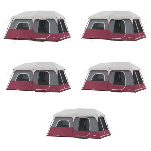 Core Instant Cabin 14 X 9 foot 9 person Family Cabin Tent W rain Fly Carry Bag Easy 60 second Assembly For Camping Hiking Outdoor Red 5 Pack Target