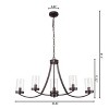 Chloe Lighting Ida Farmhouse 5 Light Rubbed Bronze Ceiling Pendant 35.5" Wide - 4 of 4