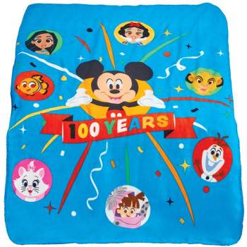 Collections Etc Mickey 100 Years of Disney 5-Foot Throw Blanket