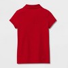Girls' Short Sleeve Pique Uniform Polo Shirt - Cat & Jack™ - 2 of 3