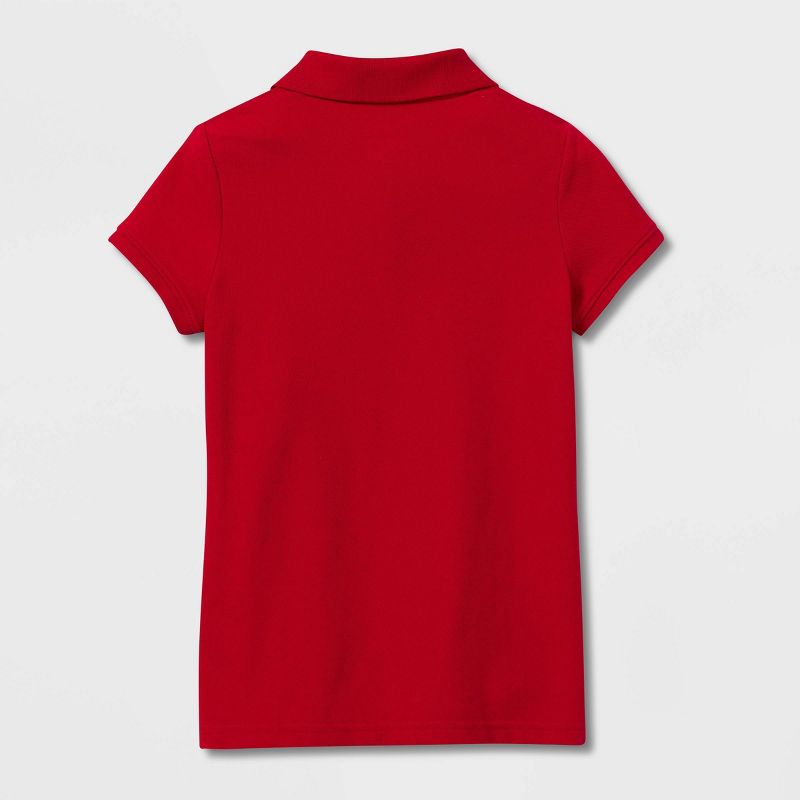 Girls' Short Sleeve Pique Uniform Polo Shirt - Cat & Jack™, 2 of 4