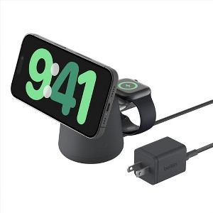Belkin BoostCharge Pro 2-in-1 Wireless Charging Dock w/MagSafe 15W WIZ020ttH36 - 1 of 4