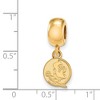 Black Bow Jewelry 14k Yellow Gold Plated Sterling Silver Florida State Seminoles NCAA Bead Charm - 2 of 3